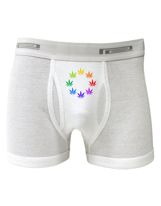Rainbow Pot - Marijuana Leaf Boxer Briefs-Boxer Briefs-TooLoud-White-Small-Davson Sales