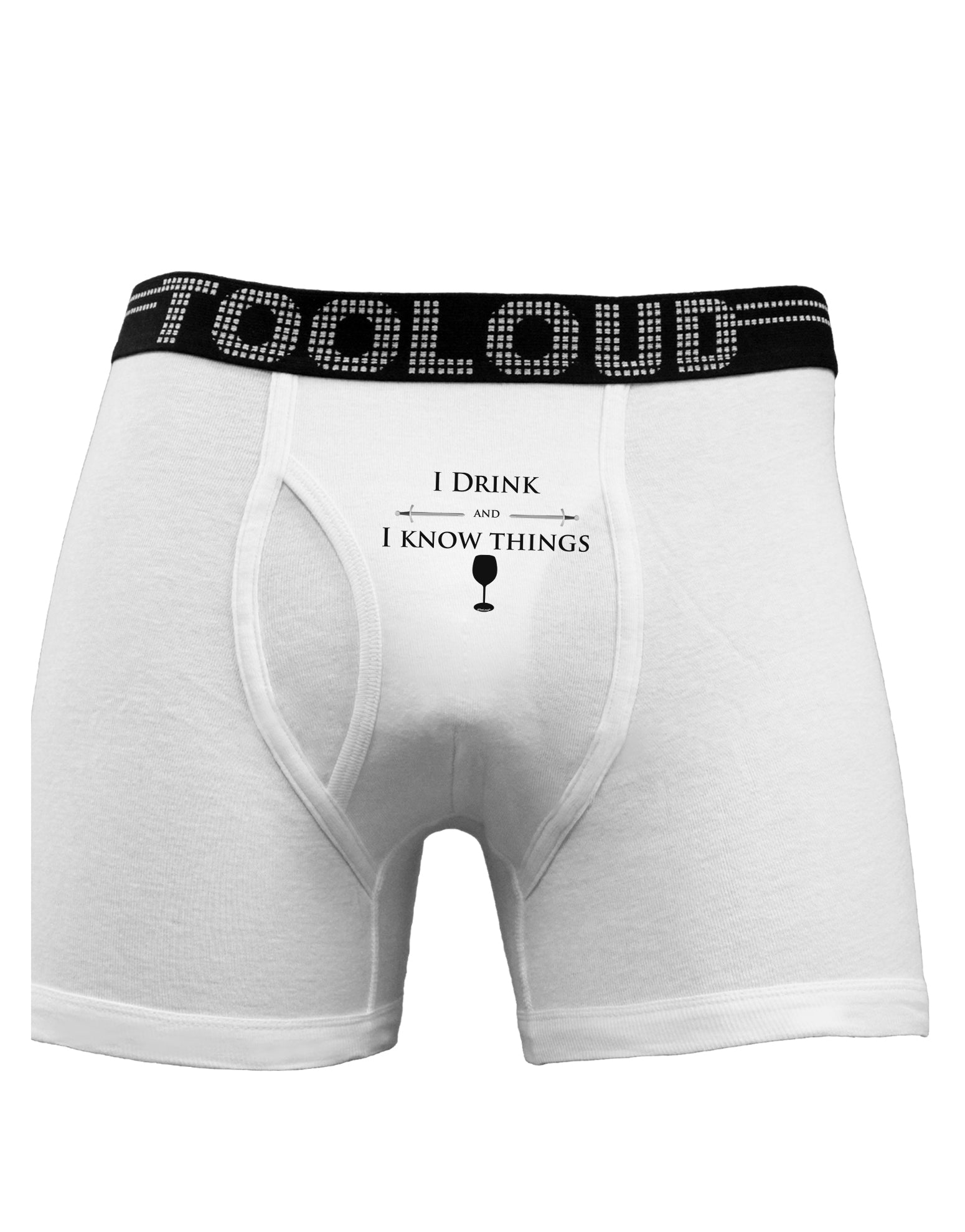 I Drink and I Know Things funny Boxer Briefs by TooLoud-Boxer Briefs-TooLoud-White-Small-Davson Sales