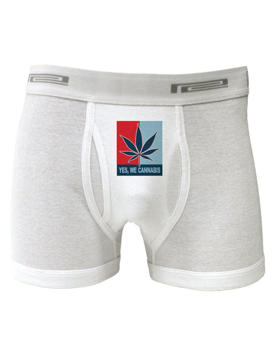 Yes We Cannabis - Marijuana Leaf Boxer Briefs-Boxer Briefs-TooLoud-White-Small-Davson Sales