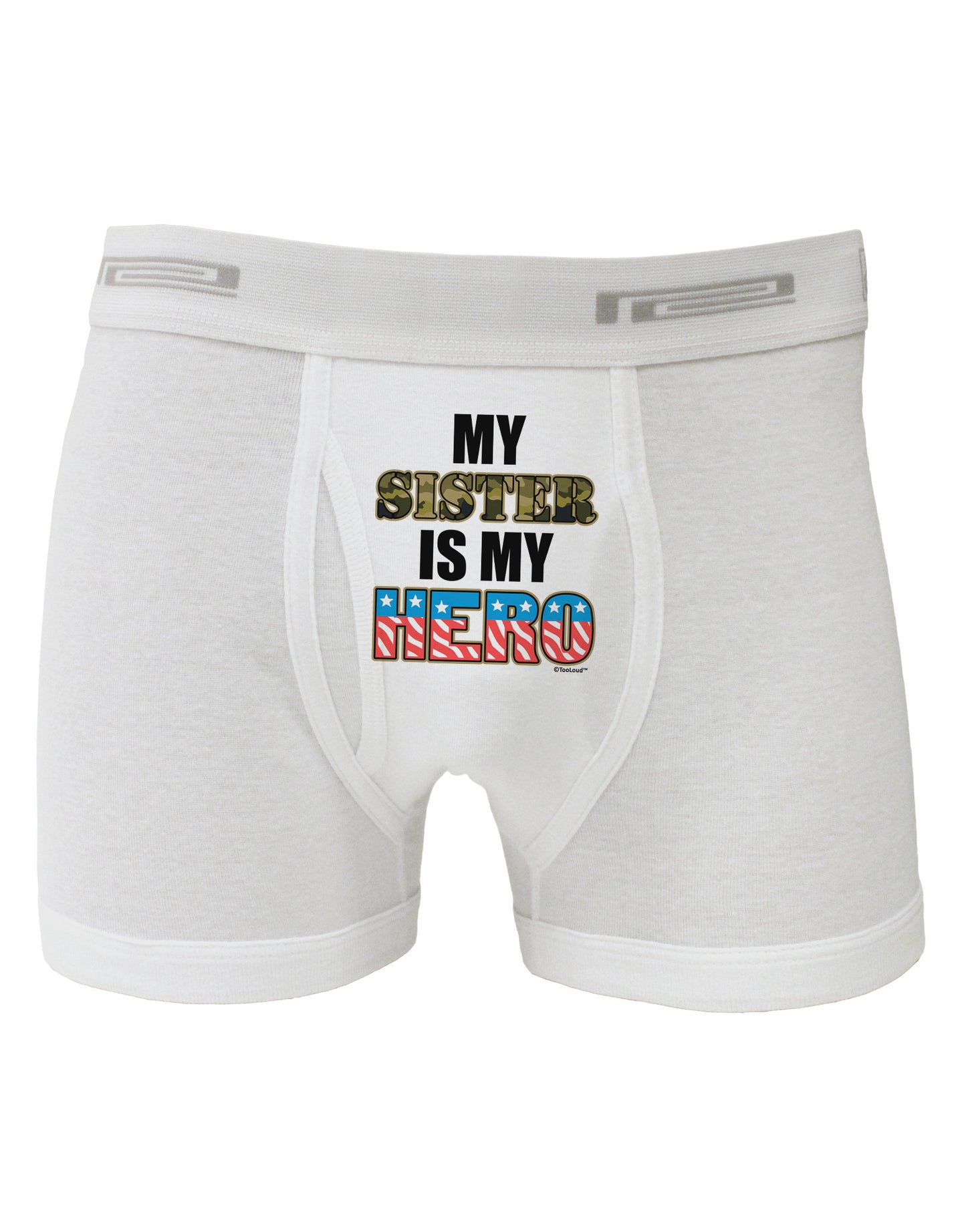 My Sister is My Hero - Armed Forces Boxer Briefs by TooLoud-Boxer Briefs-TooLoud-White-Small-Davson Sales