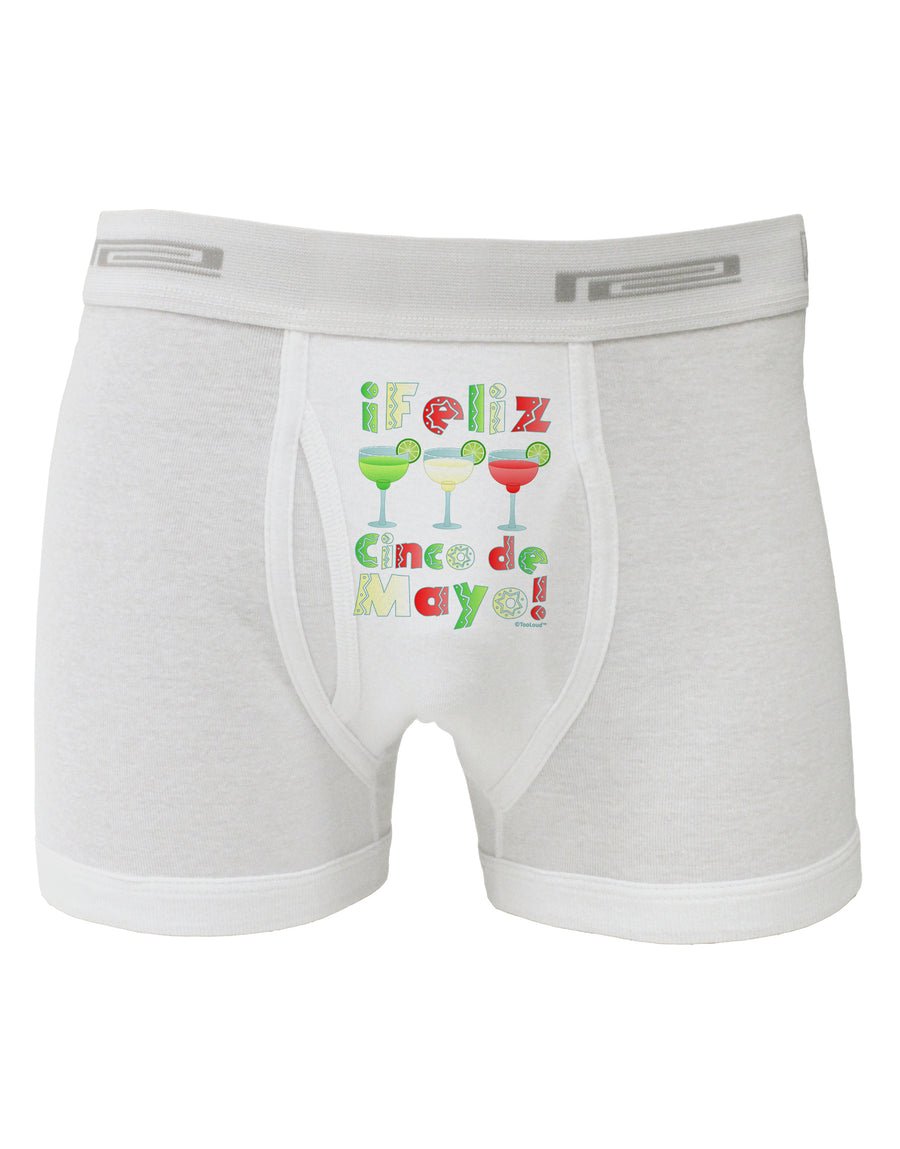 Margaritas - Mexican Flag Colors - Feliz Cinco de Mayo Boxer Briefs by TooLoud-Boxer Briefs-TooLoud-White-Small-Davson Sales