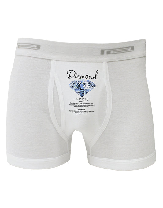 Birthstone Diamond Boxer Briefs-Boxer Briefs-TooLoud-White-Small-Davson Sales