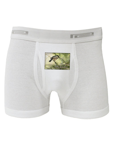 CO Chickadee with Text Boxer Briefs-Boxer Briefs-TooLoud-White-Small-Davson Sales