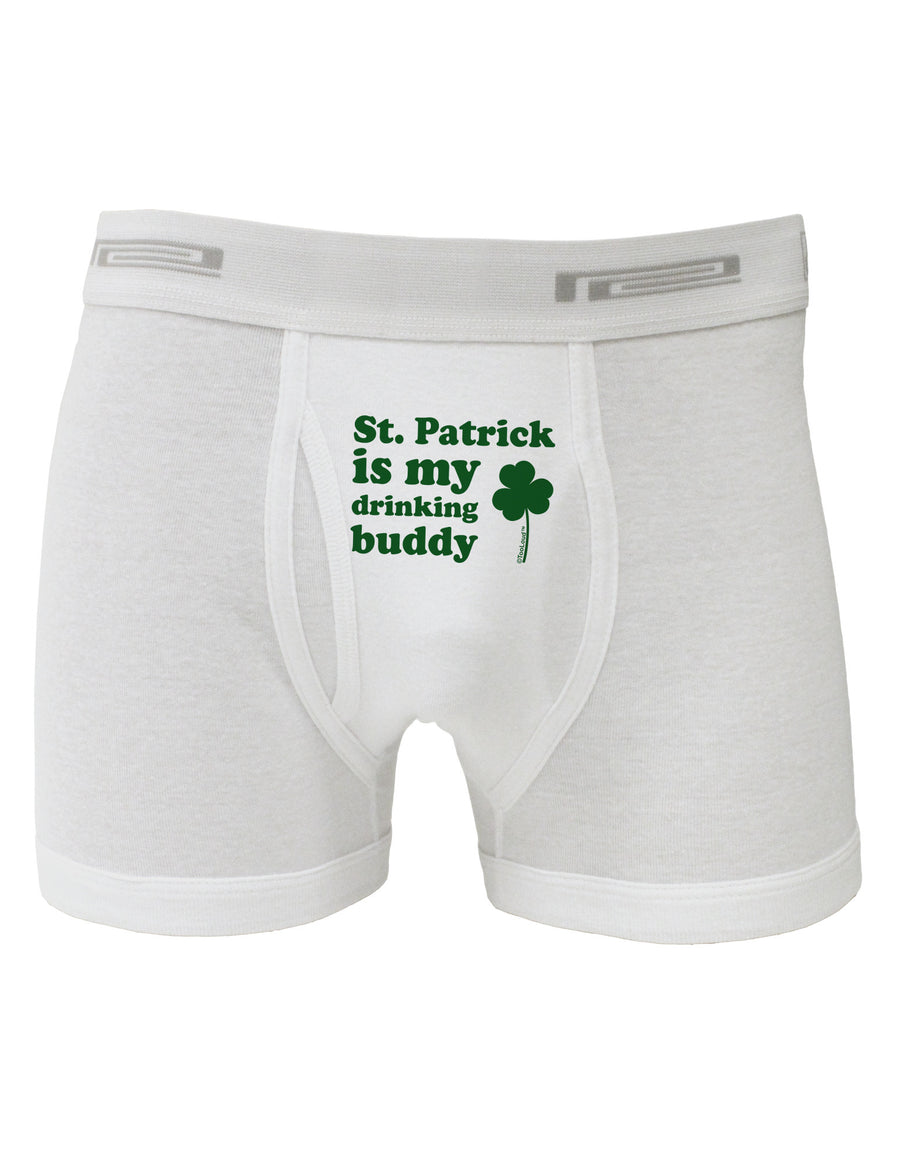 St Patrick is my Drinking Buddy Boxer Briefs-Boxer Briefs-TooLoud-White-Small-Davson Sales