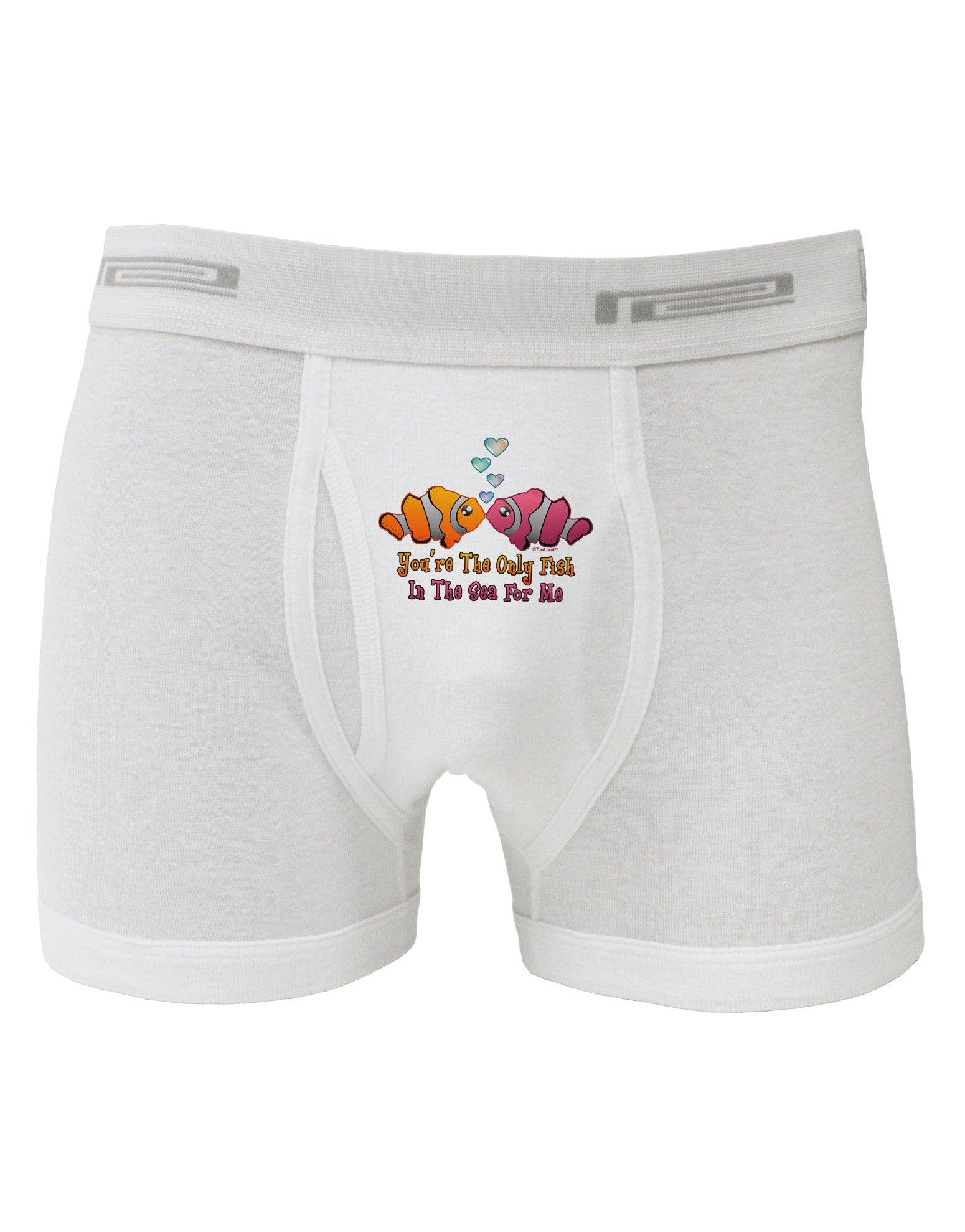 Kissy Clownfish Only Fish In The Sea Boxer Briefs-Boxer Briefs-TooLoud-White-Small-Davson Sales