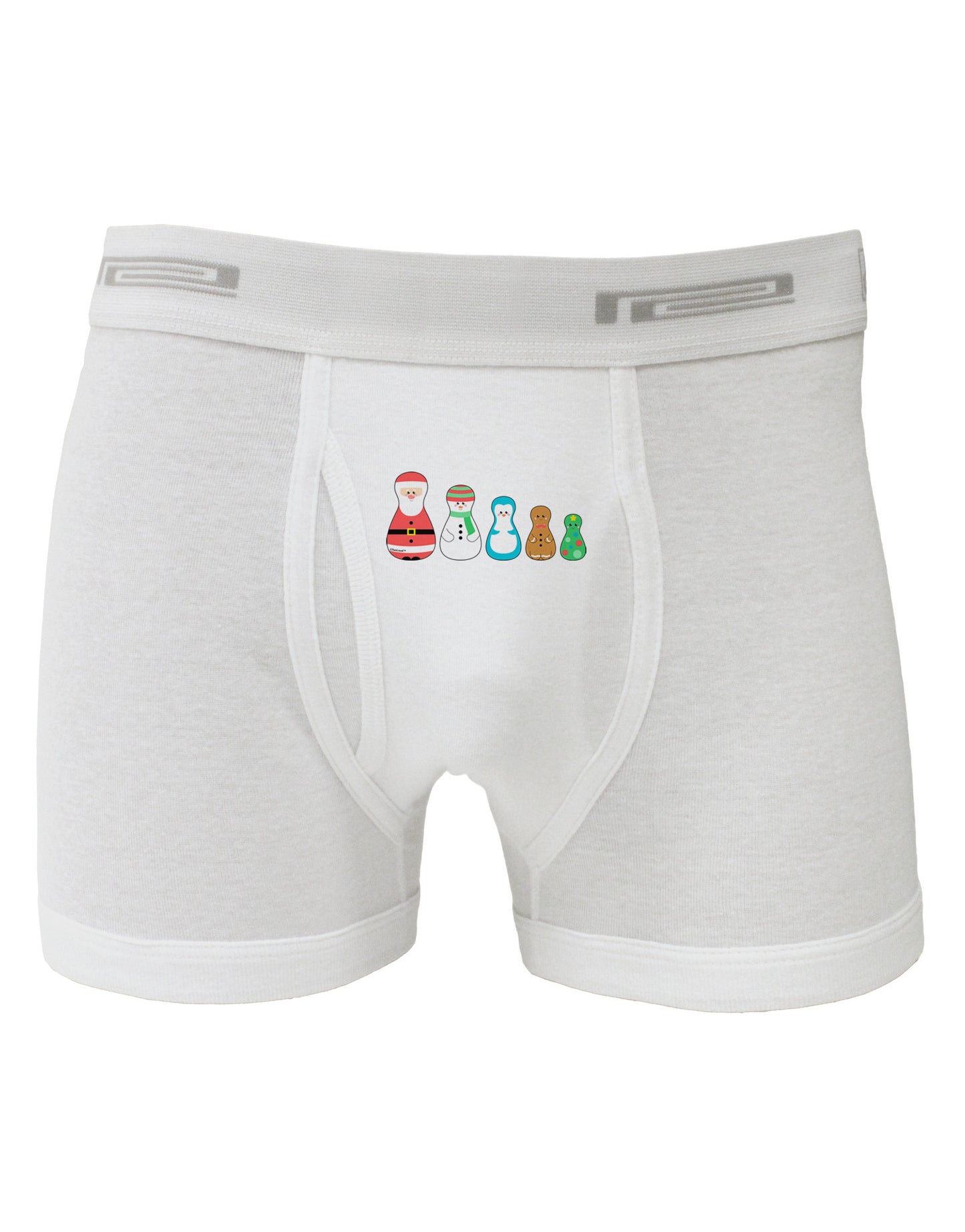 Cute Christmas Matryoshka Nesting Dolls Boxer Briefs-Boxer Briefs-TooLoud-White-Small-Davson Sales