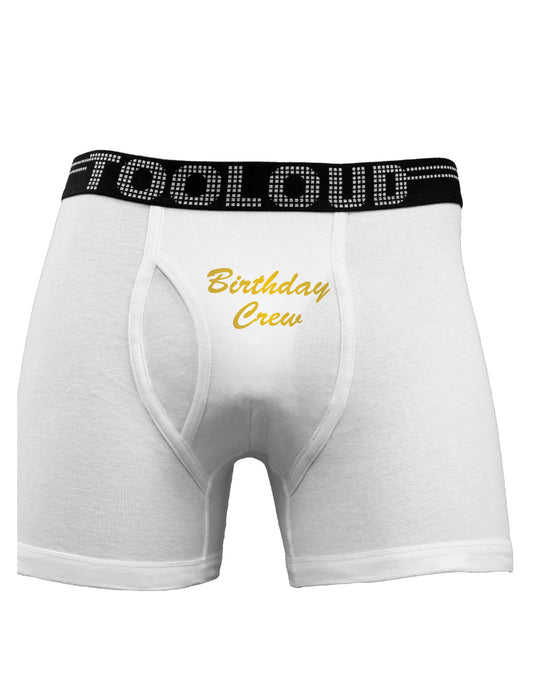 Birthday Crew Text Boxer Briefs by TooLoud-Boxer Briefs-TooLoud-White-Small-Davson Sales