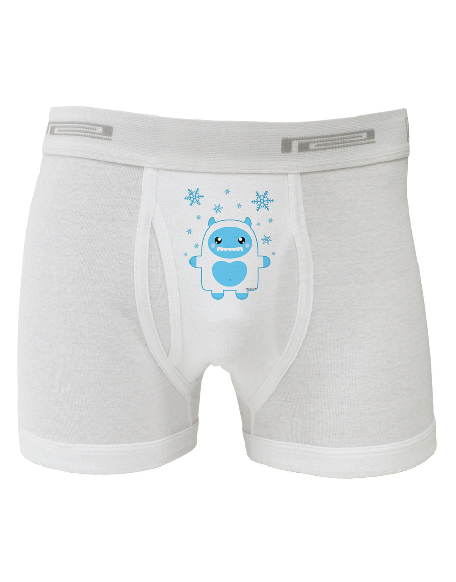 Cute Abominable Snowman Boy Yeti - Christmas Boxer Briefs-Boxer Briefs-TooLoud-White-Small-Davson Sales