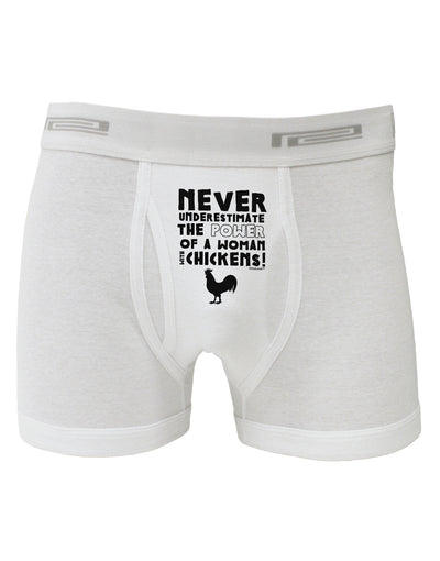 A Woman With Chickens Boxer Briefs-Boxer Briefs-TooLoud-White-Small-Davson Sales