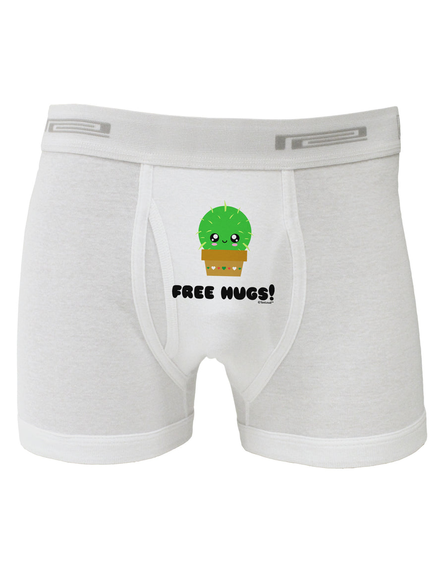 Cute Cactus - Free Hugs Boxer Briefs-Boxer Briefs-TooLoud-White-Small-Davson Sales