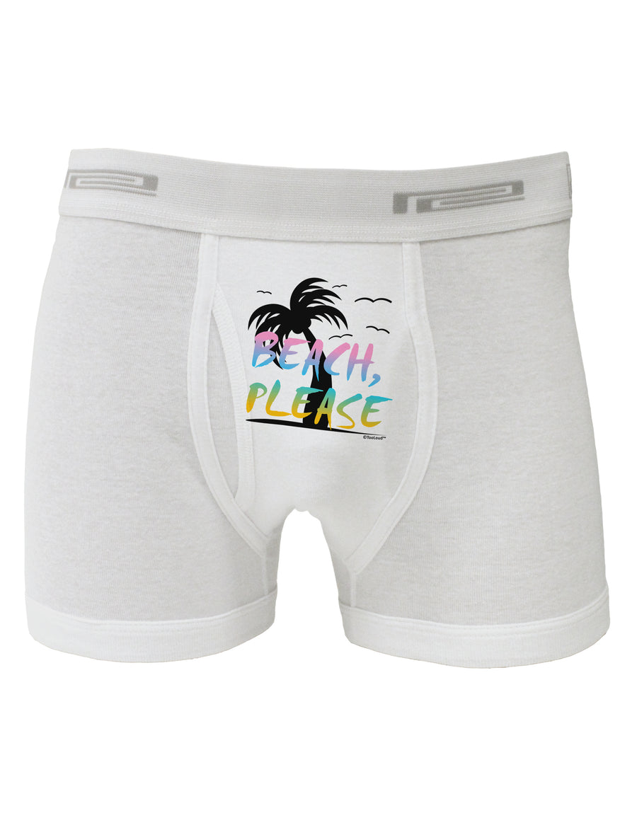 Beach Please - Summer Colors with Palm Trees Boxer Briefs-Boxer Briefs-TooLoud-White-Small-Davson Sales