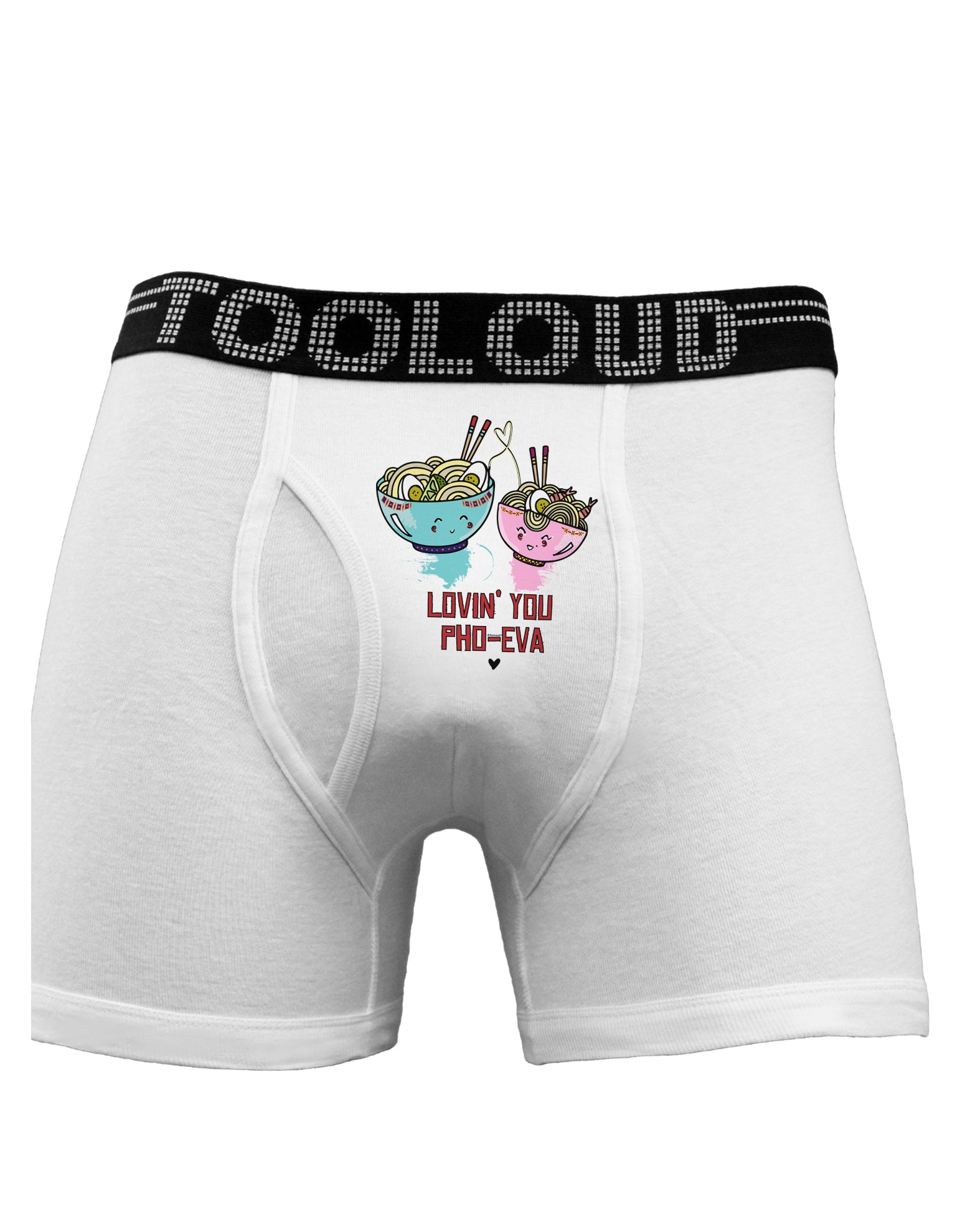 TooLoud Lovin you Pho Eva Boxer Briefs-Boxer Briefs-TooLoud-White-Small-Davson Sales