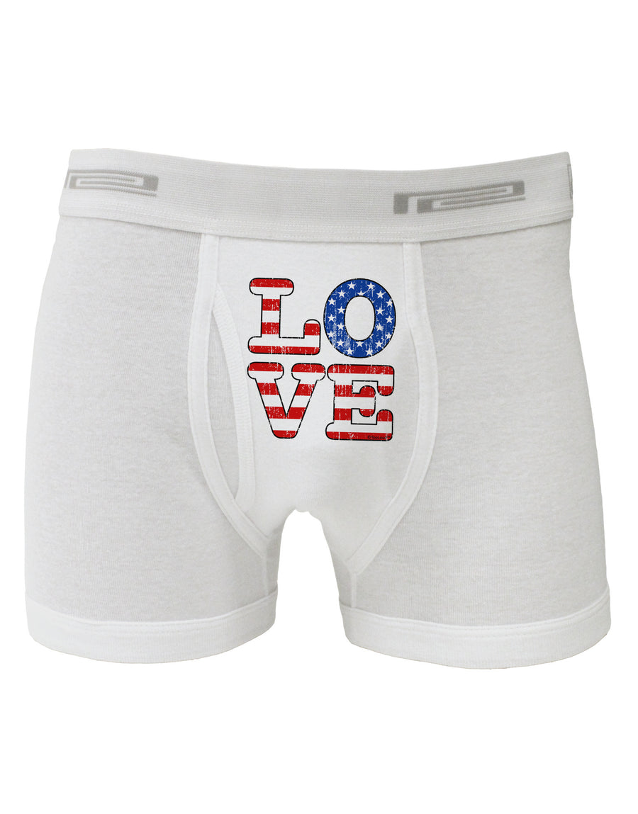 American Love Design - Distressed Boxer Briefs by TooLoud-Boxer Briefs-TooLoud-White-Small-Davson Sales