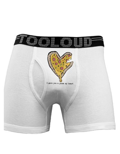 TooLoud I gave you a Pizza my Heart Boxer Briefs-Boxer Briefs-TooLoud-White-Small-Davson Sales