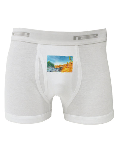 Castlewood Canyon Watercolor Boxer Briefs-Boxer Briefs-TooLoud-White-Small-Davson Sales