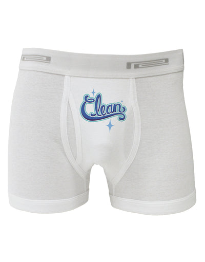 Clean Text Boxer Briefs-Boxer Briefs-TooLoud-White-Small-Davson Sales