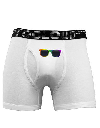 Pride Rainbow Glasses Boxer Briefs by TooLoud-Boxer Briefs-TooLoud-White-Small-Davson Sales