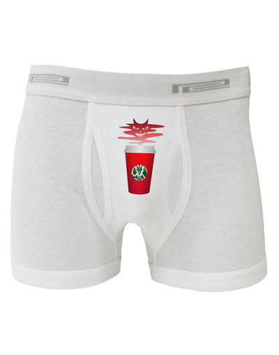 Red Cup Satan Coffee Boxer Briefs by-Boxer Briefs-TooLoud-White-Small-Davson Sales