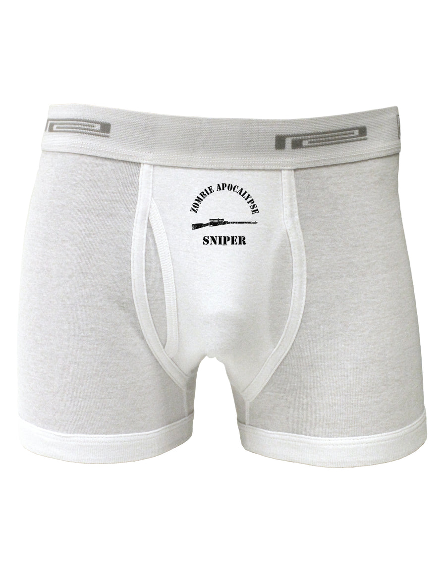 Zombie Apocalypse Group Role Sniper Boxer Briefs-Boxer Briefs-TooLoud-White-Small-Davson Sales