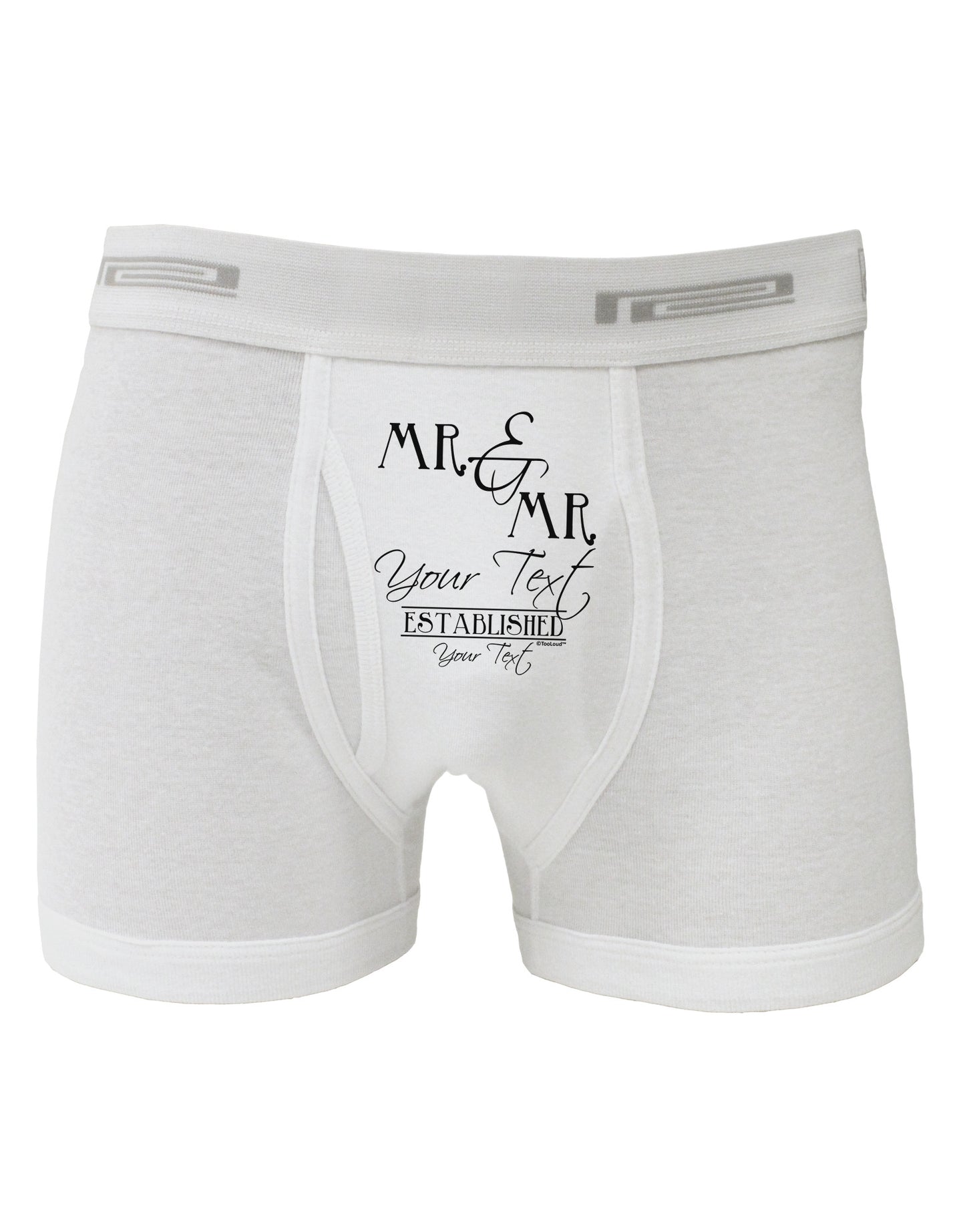 Personalized Mr and Mr -Name- Established -Date- Design Boxer Briefs-Boxer Briefs-TooLoud-White-Small-Davson Sales
