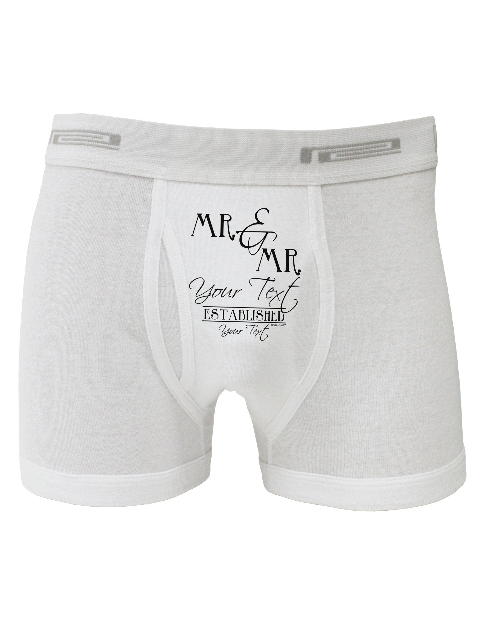 Personalized Mr and Mr -Name- Established -Date- Design Boxer Briefs-Boxer Briefs-TooLoud-White-Small-Davson Sales