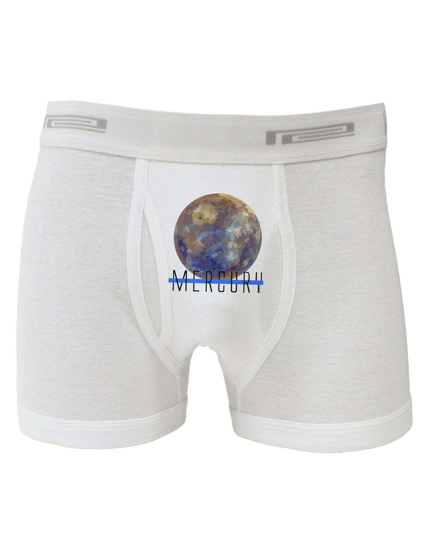 Planet Mercury Text Boxer Briefs-Boxer Briefs-TooLoud-White-Small-Davson Sales