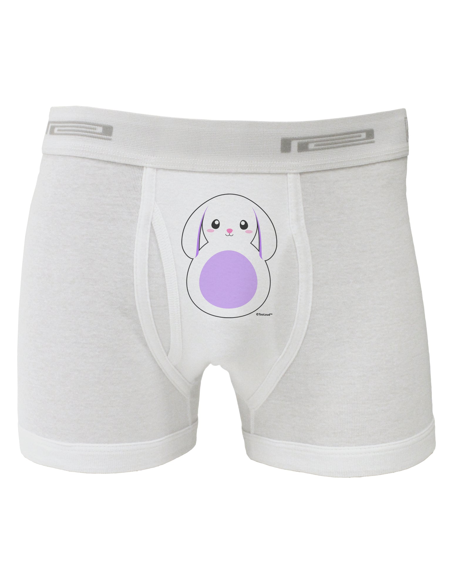 Cute Bunny with Floppy Ears - Purple Boxer Briefs by TooLoud-Boxer Briefs-TooLoud-White-Small-Davson Sales