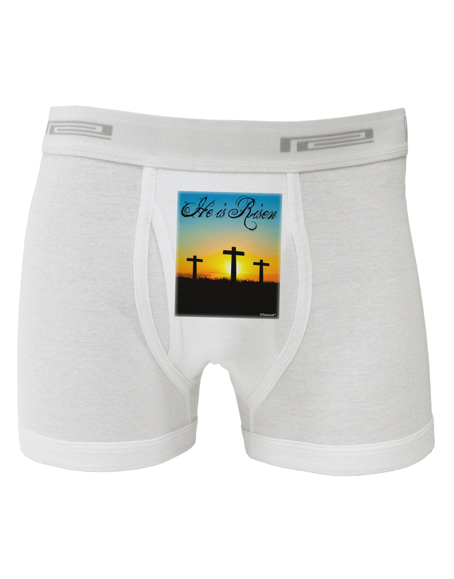 Three Crosses Sunrise - He Is Risen Boxer Briefs by TooLoud-Boxer Briefs-TooLoud-White-Small-Davson Sales