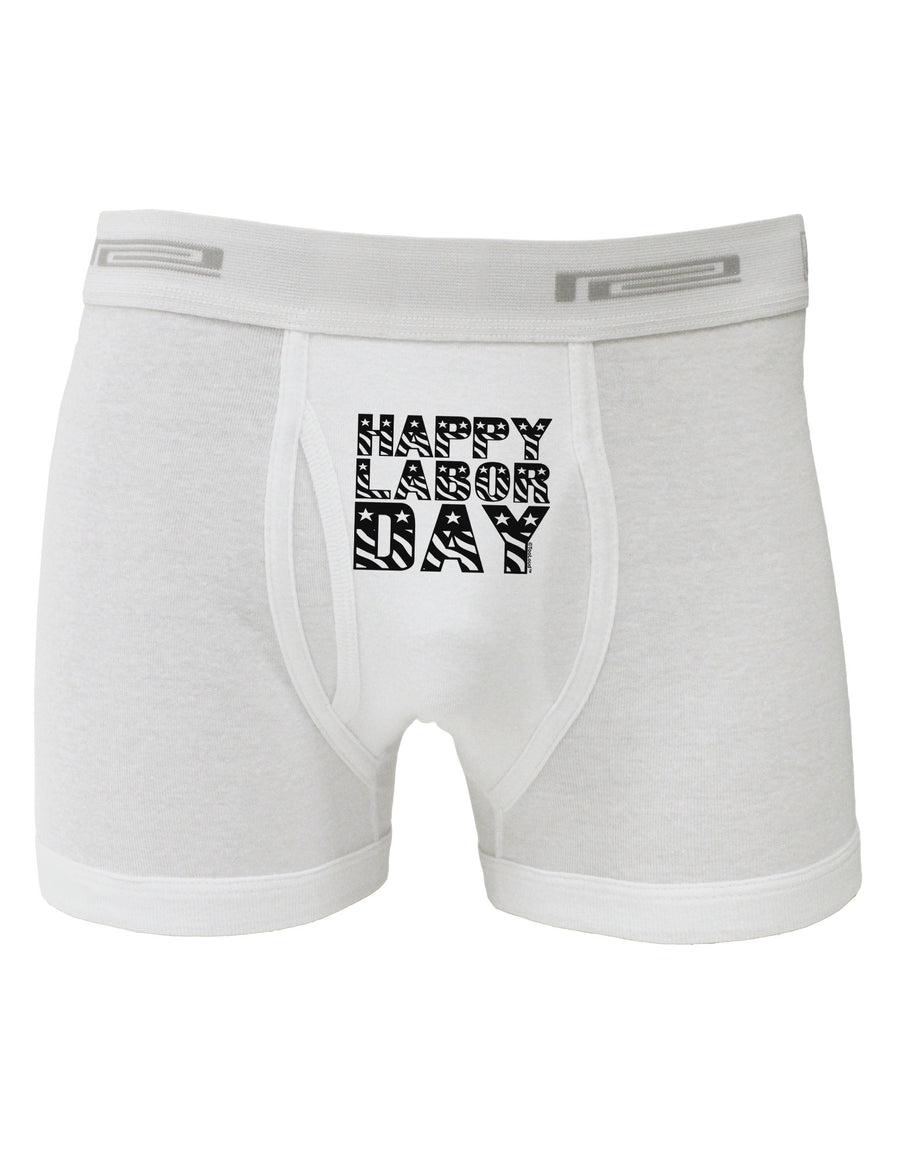 Happy Labor Day Text Boxer Briefs-Boxer Briefs-TooLoud-White-Small-Davson Sales