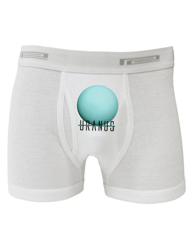 Planet Uranus Text Boxer Briefs-Boxer Briefs-TooLoud-White-Small-Davson Sales