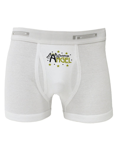 Christmas Angel Text Boxer Briefs-Boxer Briefs-TooLoud-White-Small-Davson Sales