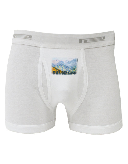 CO Fog Mountains Text Boxer Briefs-Boxer Briefs-TooLoud-White-Small-Davson Sales