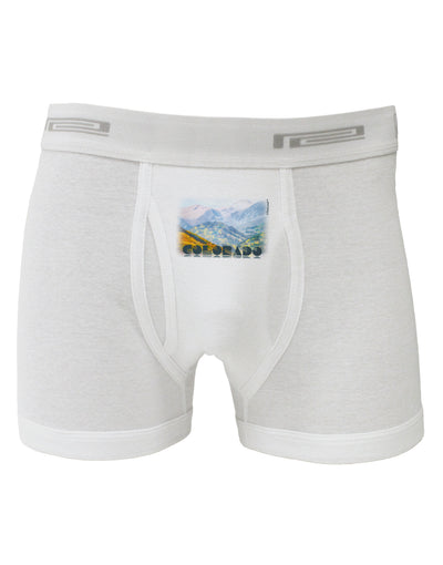 CO Fog Mountains Text Boxer Briefs-Boxer Briefs-TooLoud-White-Small-Davson Sales