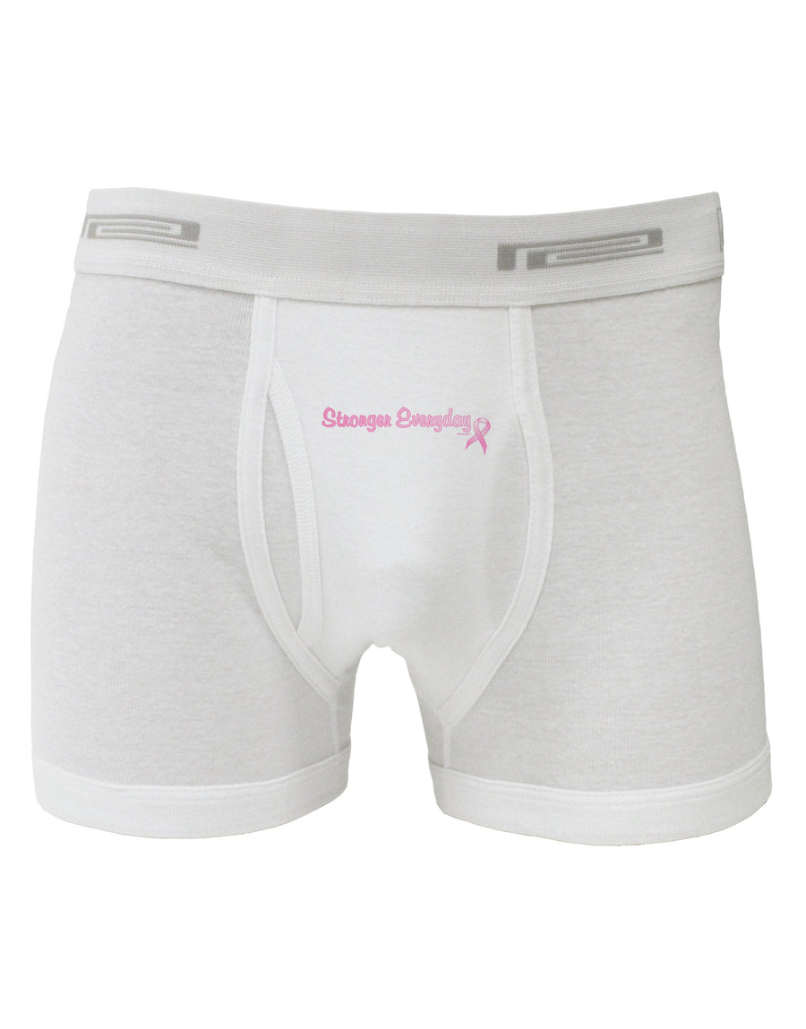 Stronger Everyday Breast Cancer Awareness Ribbon Boxer Briefs-Boxer Briefs-TooLoud-White-Small-Davson Sales