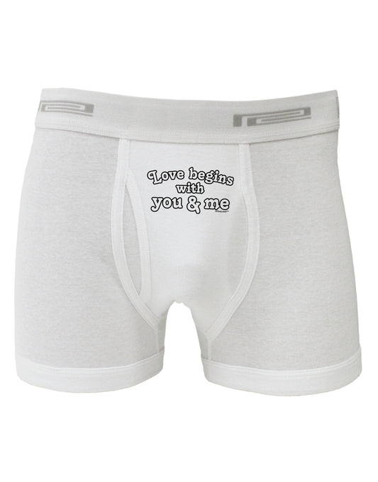 Love Begins With You and Me Boxer Briefs by TooLoud-Boxer Briefs-TooLoud-White-Small-Davson Sales