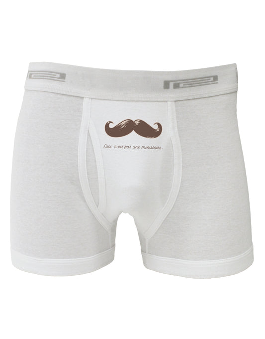 Ceci n'est pas une moustache Boxer Briefs-Boxer Briefs-TooLoud-White-Small-Davson Sales
