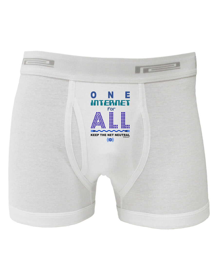 One Internet For All Keep The Net Neutral Boxer Briefs-Boxer Briefs-TooLoud-White-Small-Davson Sales