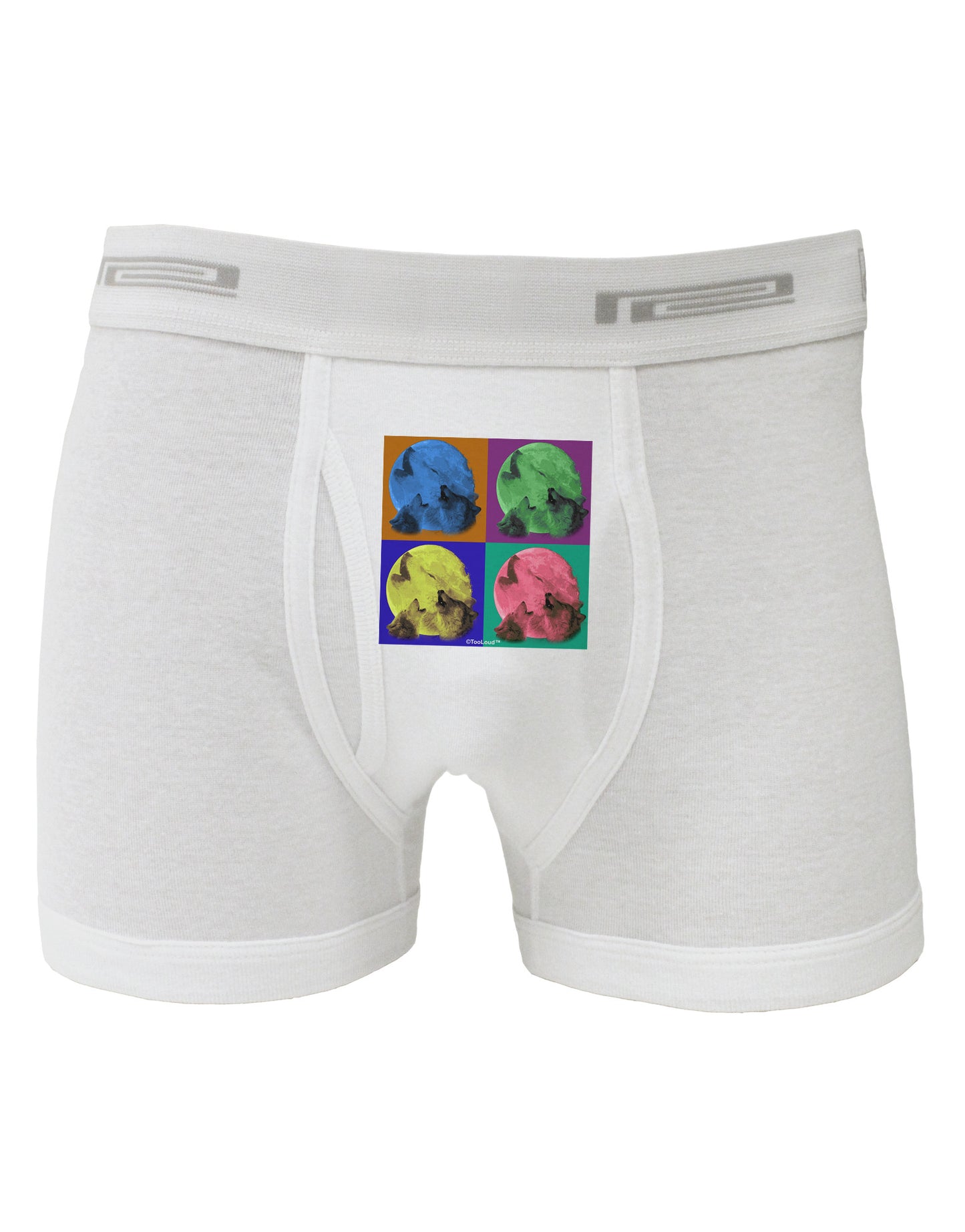 Three Wolves Howling - Pop-Art #2 Boxer Briefs by TooLoud-Boxer Briefs-TooLoud-White-Small-Davson Sales