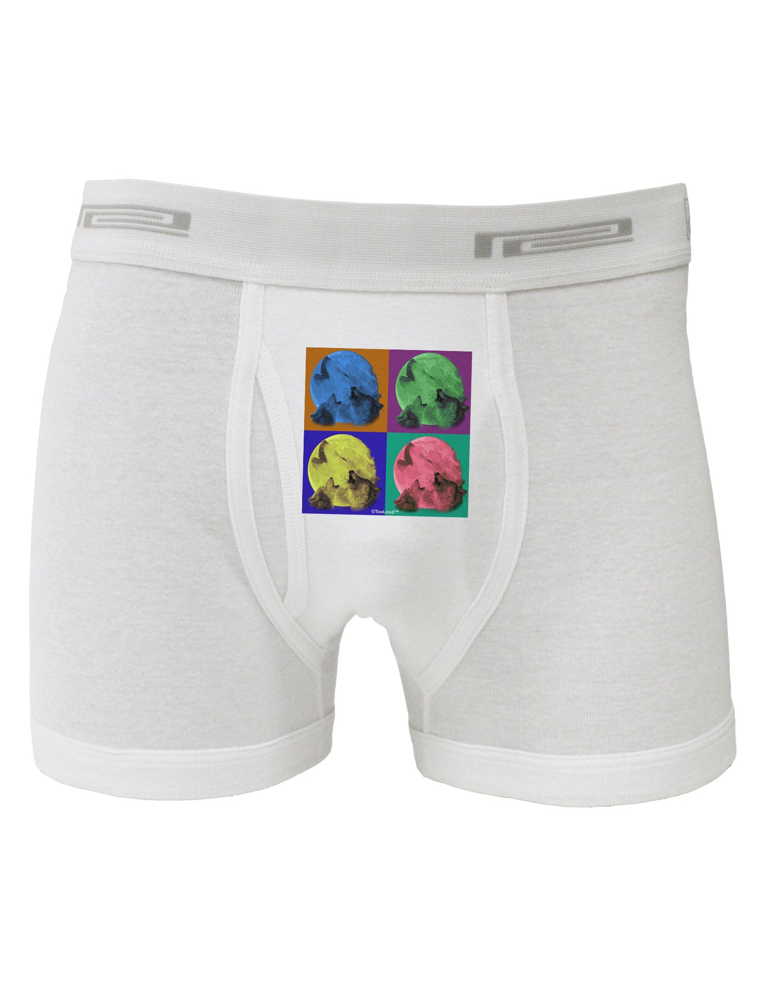 Three Wolves Howling - Pop-Art #2 Boxer Briefs by TooLoud-Boxer Briefs-TooLoud-White-Small-Davson Sales
