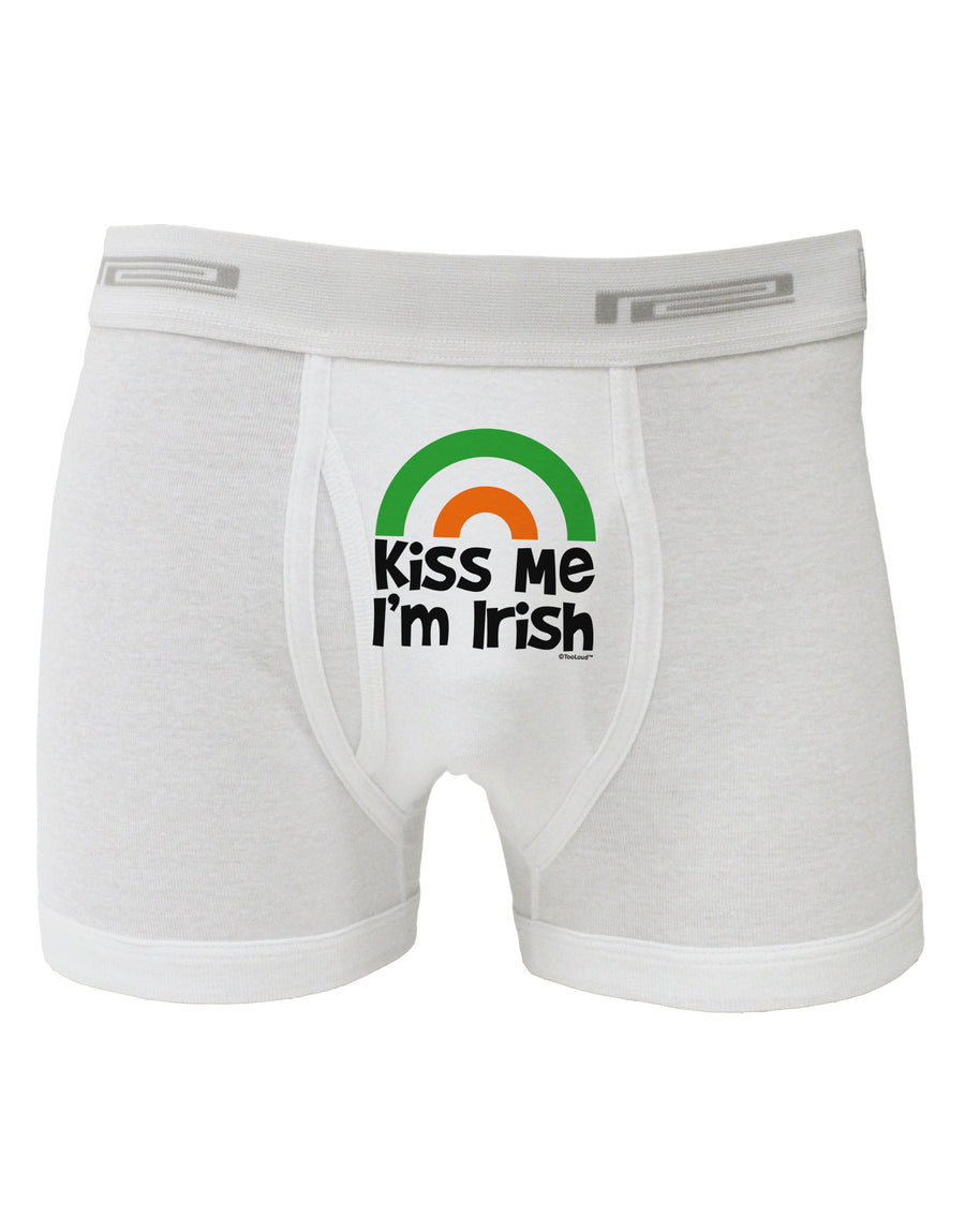 Irish Flag Rainbow - Kiss Me I'm Irish Boxer Briefs by TooLoud-Boxer Briefs-TooLoud-White-Small-Davson Sales