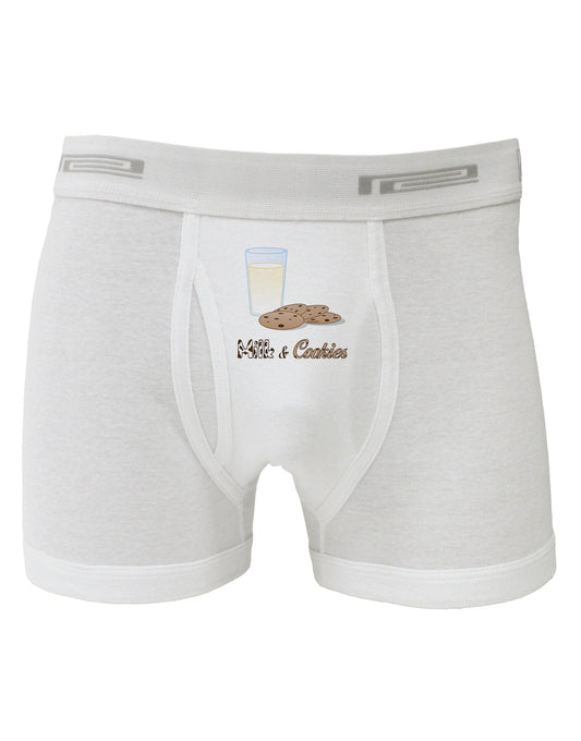Milk and Cookies Design Text Boxer Briefs-Boxer Briefs-TooLoud-White-Small-Davson Sales