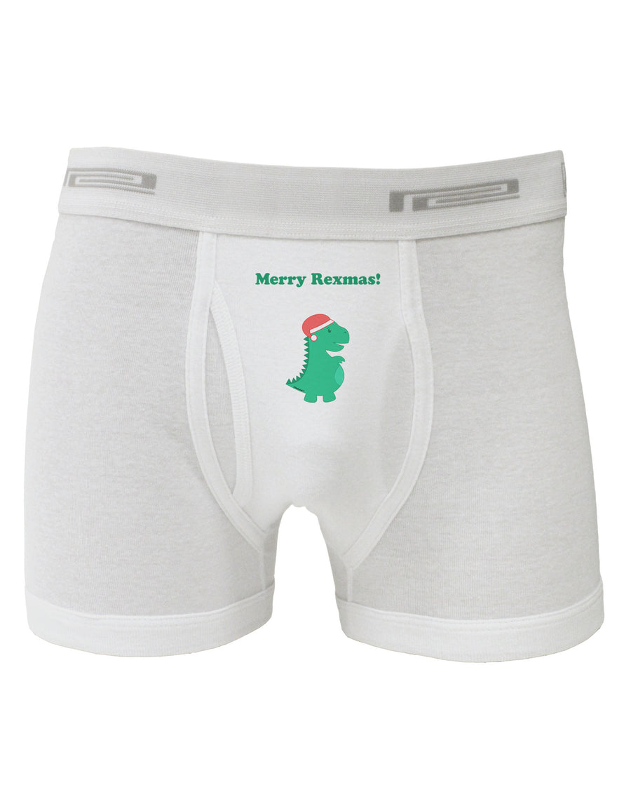 Merry Rexmas T-Rex Dinosaur Christmas Boxer Briefs-Boxer Briefs-TooLoud-White-Small-Davson Sales