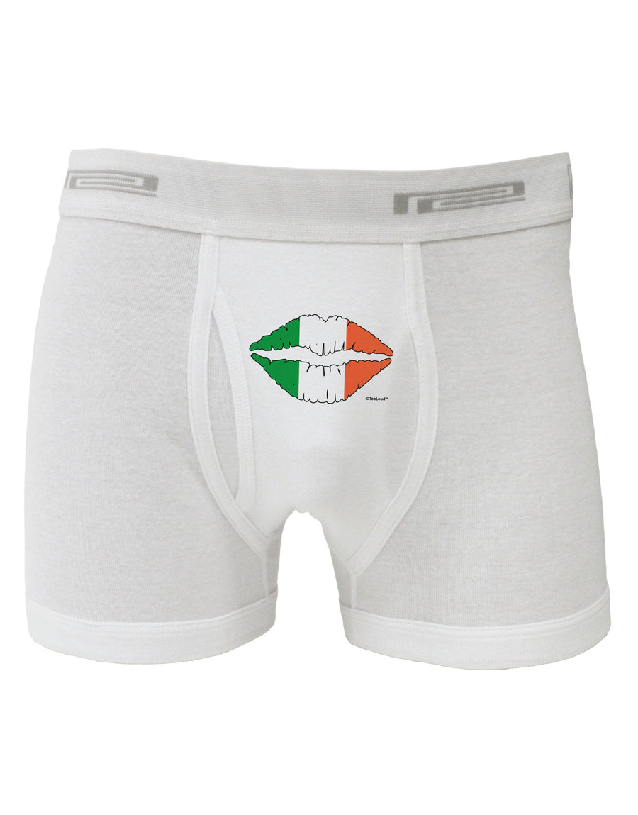 Irish Flag Kiss Boxer Briefs by TooLoud-Boxer Briefs-TooLoud-White-Small-Davson Sales