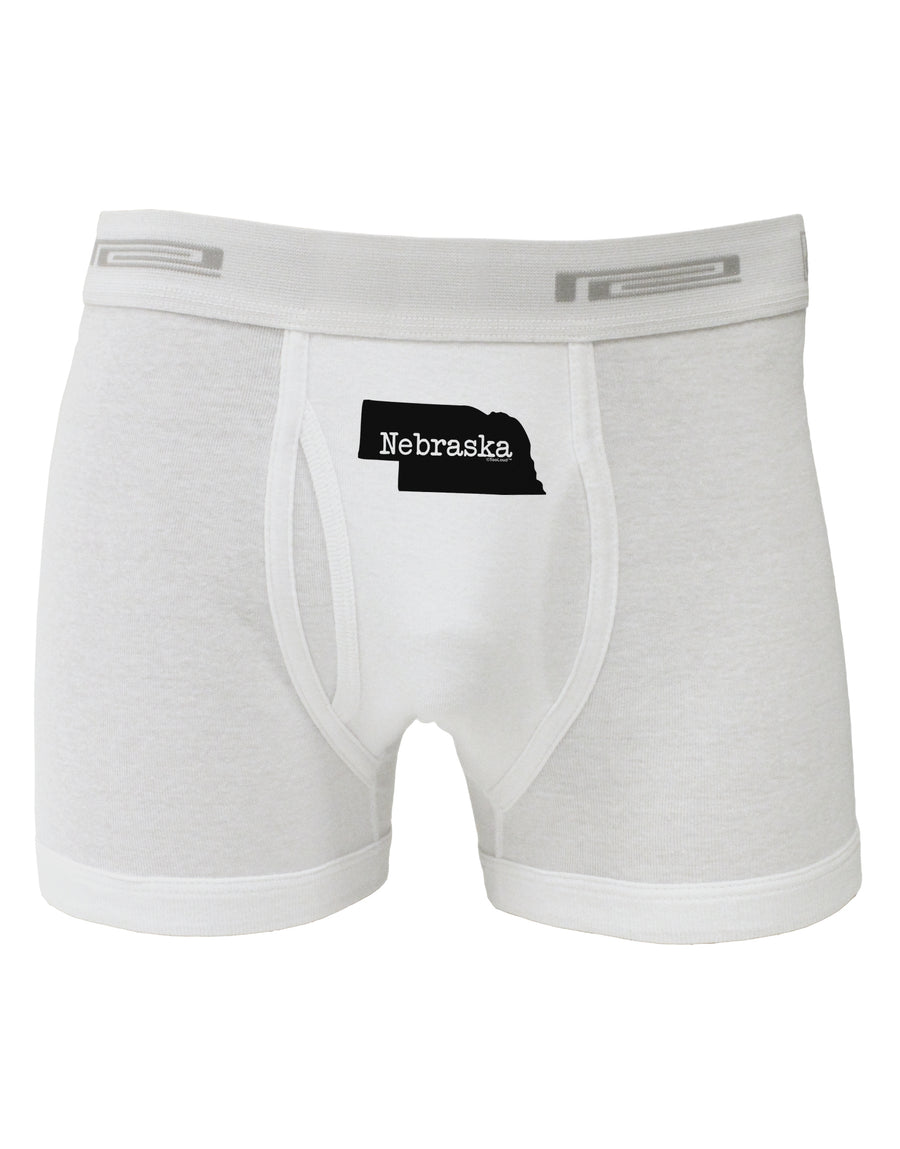 Nebraska - United States Shape Boxer Briefs by TooLoud-Boxer Briefs-TooLoud-White-Small-Davson Sales