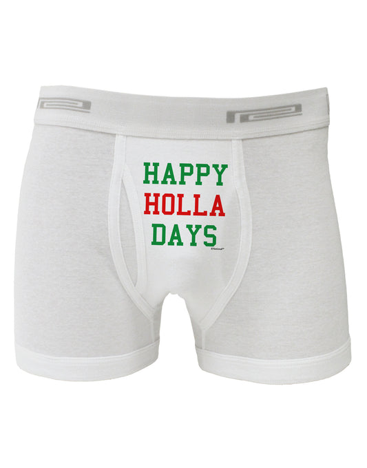 Happy Holla Days - Red and Green Boxer Briefs by TooLoud-Boxer Briefs-TooLoud-White-Small-Davson Sales