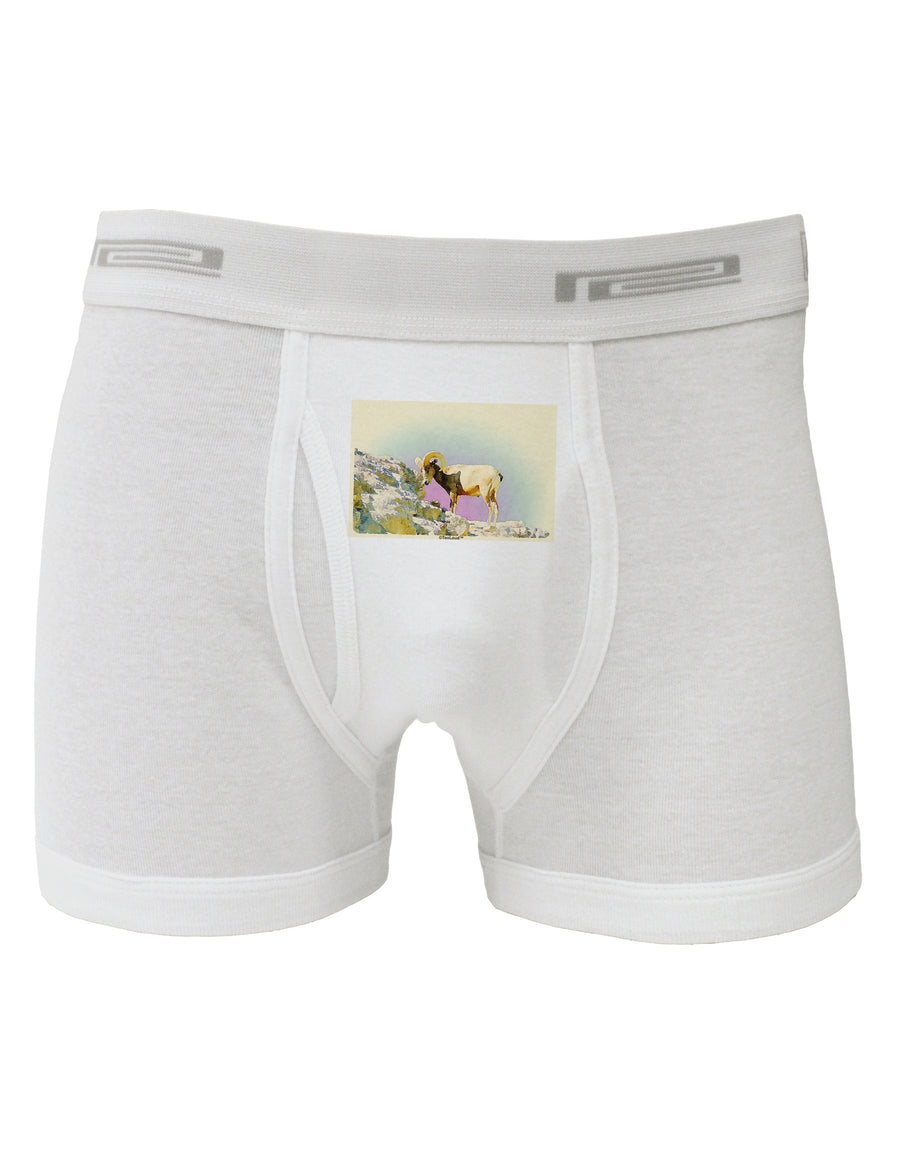 Bighorn Ram Watercolor Boxer Briefs-Boxer Briefs-TooLoud-White-Small-Davson Sales