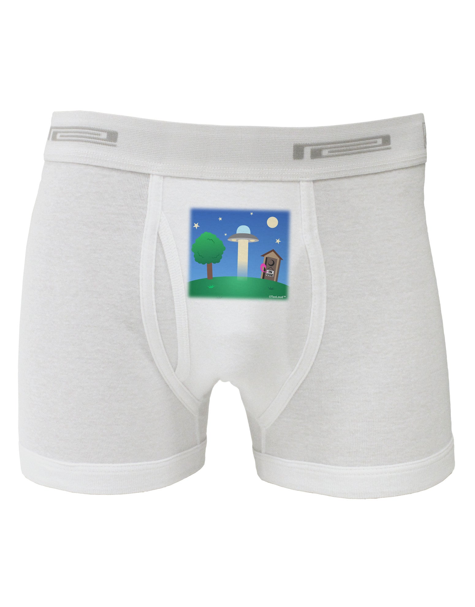 UFO Stopping At an Out-house Boxer Briefs by TooLoud-Boxer Briefs-TooLoud-White-Small-Davson Sales