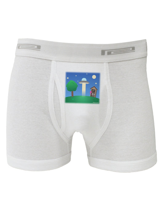 UFO Stopping At an Out-house Boxer Briefs by TooLoud-Boxer Briefs-TooLoud-White-Small-Davson Sales
