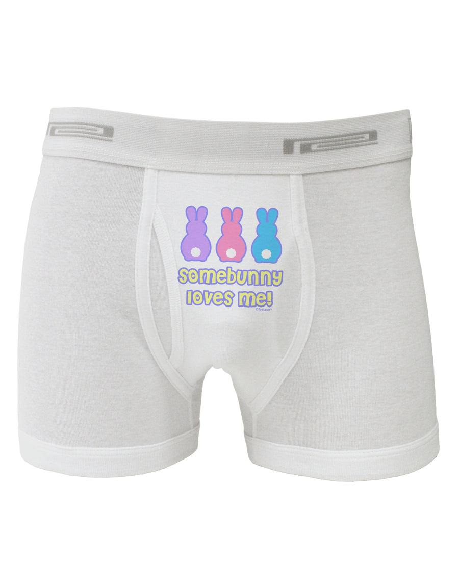 Three Easter Bunnies - Somebunny Loves Me Boxer Briefs by TooLoud-Boxer Briefs-TooLoud-White-Small-Davson Sales