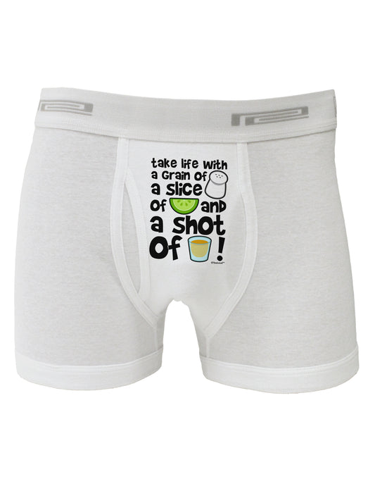 Take Life with a Grain of Salt and a Shot of Tequila Boxer Briefs by TooLoud-Boxer Briefs-TooLoud-White-Small-Davson Sales